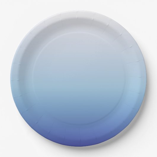 Blauer Ombre-Verlauf Pappteller (Vorderseite)