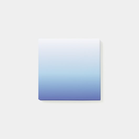 Blauer Ombre-Verlauf Post-it Klebezettel (Vorderseite)
