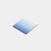 Blauer Ombre-Verlauf Post-it Klebezettel (angewinkelt)