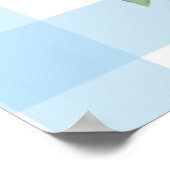 Blauer One Golden Year Retriever Welpe 1. Geburtst Poster (Ecke)