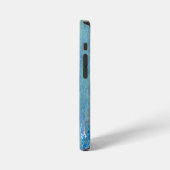 Blauer Opal-Abstrakt iPhone Hülle (Linke Seite)