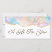 Blauer Opal-Geschenkgutschein (Vorderseite)