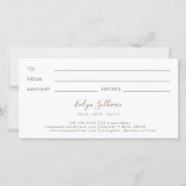 Blauer Opal-Geschenkgutschein (Rückseite)