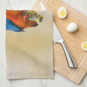 Blauer orange Eisvogel-Vogel Geschirrtuch (Viertel Falte)