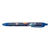 Blauer Orange Galactic Planets Scifi Fantasie Kugelschreiber (Unterseite)