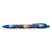 Blauer Orange Galactic Planets Scifi Fantasie Kugelschreiber (Oberseite)