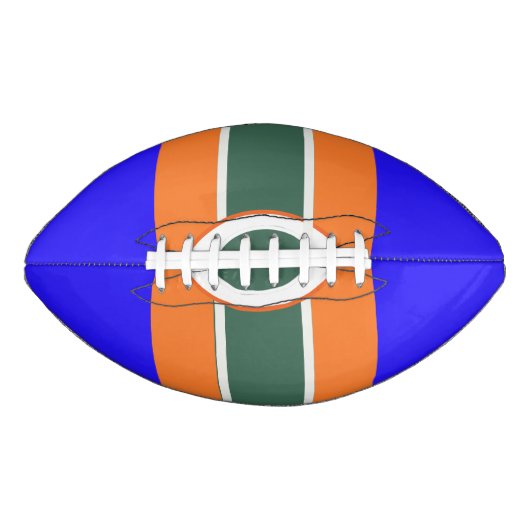 Blauer Orange Green 2 Panel Design Football (Vorderseite)