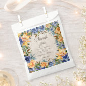 Blauer Orange Herbst Herbstblütenhochzeit Geschenktütchen (Ausgeschnitten)