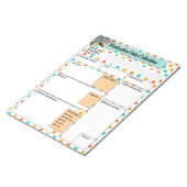 Blauer Orange in blau _ Sammlung von Medikationsda Notizblock (angewinkelt)