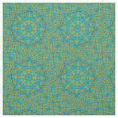 Blauer Orange Star Kaleidoskop Druckmuster Stoff (Muster)
