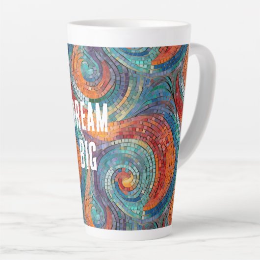 Blauer Orange Swirl Milchtasse (Rechte Ecke)