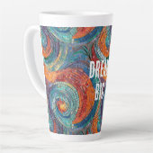 Blauer Orange Swirl Milchtasse (Linke Ecke)
