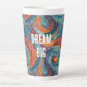 Blauer Orange Swirl Milchtasse (Vorderseite)