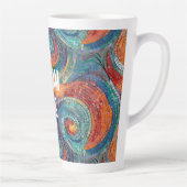 Blauer Orange Swirl Milchtasse (Rechts)