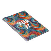 Blauer Orange Swirl Notizblock (Rechte Seite)