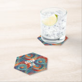 Blauer Orange Swirl Untersetzer (Vor Ort)