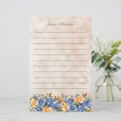 Blauer Orange Tiger Lily Floral Name (Stehend Vorderseite)