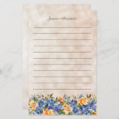 Blauer Orange Tiger Lily Floral Name (Vorne/Hinten)