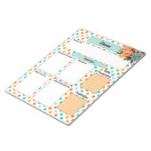 Blauer Orangen blauer Polka Punkte_ Erkrankungen T Notizblock (angewinkelt)