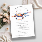 Blauer Orangenblush Verlobung Einladung