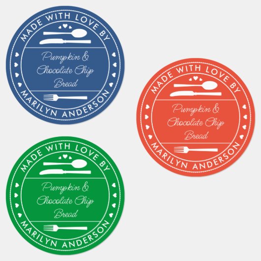 Blauer Orangengrün aus Liebe-Lebensmittelgeschenk Etiketten (Gruppe)