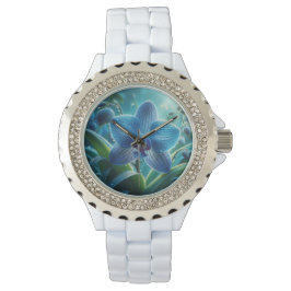Blauer Orchid Armbanduhr
