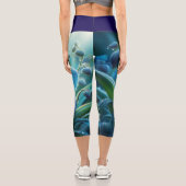 Blauer Orchid Capri Leggings (Rückseite)