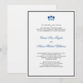 Blauer Orchid Einladung (Vorne/Hinten)