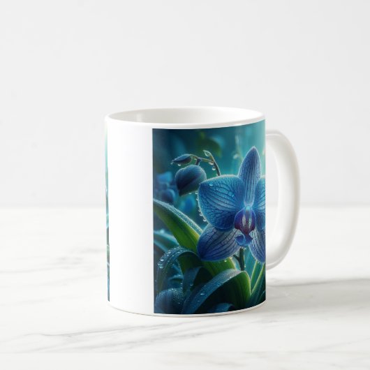Blauer Orchid Kaffeetasse (VorderseiteRechts)