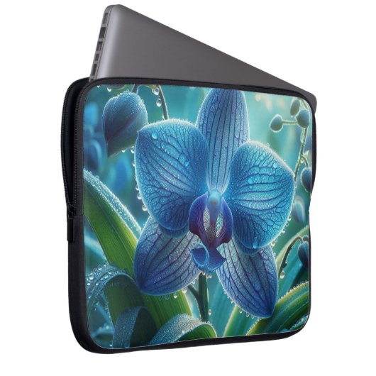Blauer Orchid Laptopschutzhülle (Vorne Rechts)