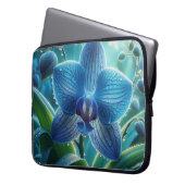 Blauer Orchid Laptopschutzhülle (Vorderseite Links)