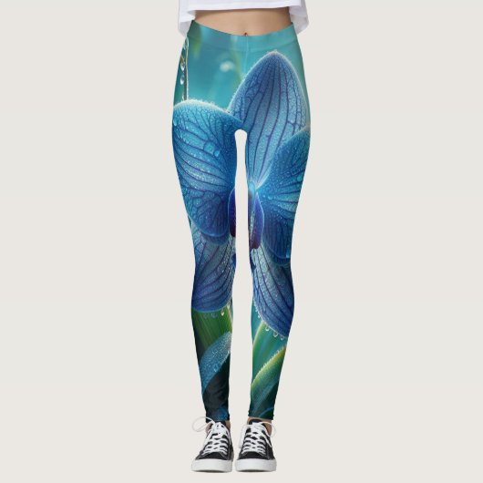 Blauer Orchid Leggings (Vorderseite)