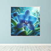 Blauer Orchid Leinwanddruck (Insitu (Holzboden))