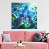 Blauer Orchid Leinwanddruck (Insitu (Wohnzimmer))