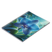 Blauer Orchid Notizblock (Linke Seite)
