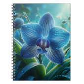 Blauer Orchid Notizblock (Vorderseite)