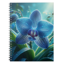 Blauer Orchid Notizblock