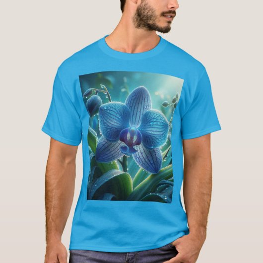 Blauer Orchid T-Shirt (Vorderseite)