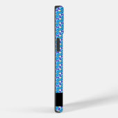 Blauer Orchideenmuster mit individuellem Namen Case-Mate iPhone Hülle (Rückseite / Rechts)