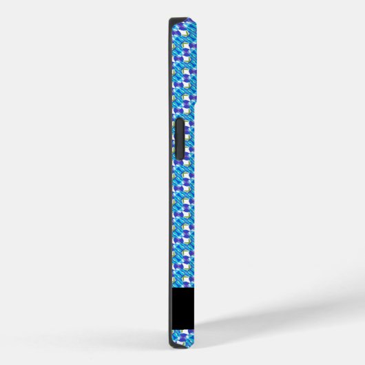 Blauer Orchideenmuster mit individuellem Namen Case-Mate iPhone Hülle (Rückseite / Rechts)