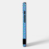 Blauer Orchideenmuster mit individuellem Namen Case-Mate iPhone Hülle (Rückseite / Links)