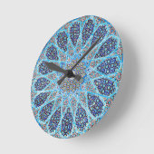 Blauer Orient Runde Wanduhr (Winkel)