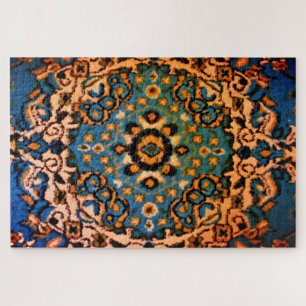 Blauer Orientalischer Teppich Puzzle