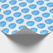 Blauer Ostereier Linocut Geschenkpapier (Ecke)