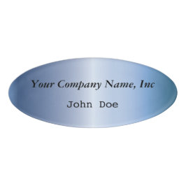 Blauer ovaler Angestellt-Namensschild Namenschild