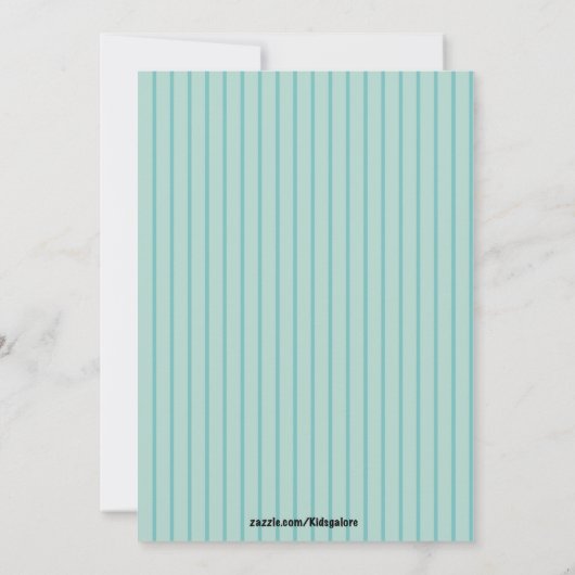 Blauer Owl in einer Baumkronendusche Einladung (Rückseite)