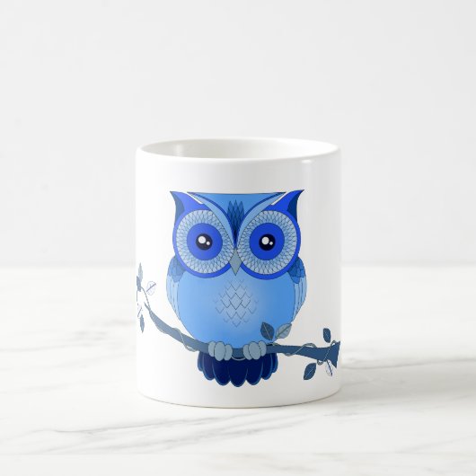 Blauer Owl-Tasse Kaffeetasse (Mittel)