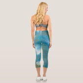 Blauer Ozean 1 Hochwaisted Capris (Rückseite)