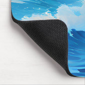 Blauer Ozean bei Sonnenuntergang Mousepad (Ecke)