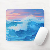 Blauer Ozean bei Sonnenuntergang Mousepad (Mit Mouse)